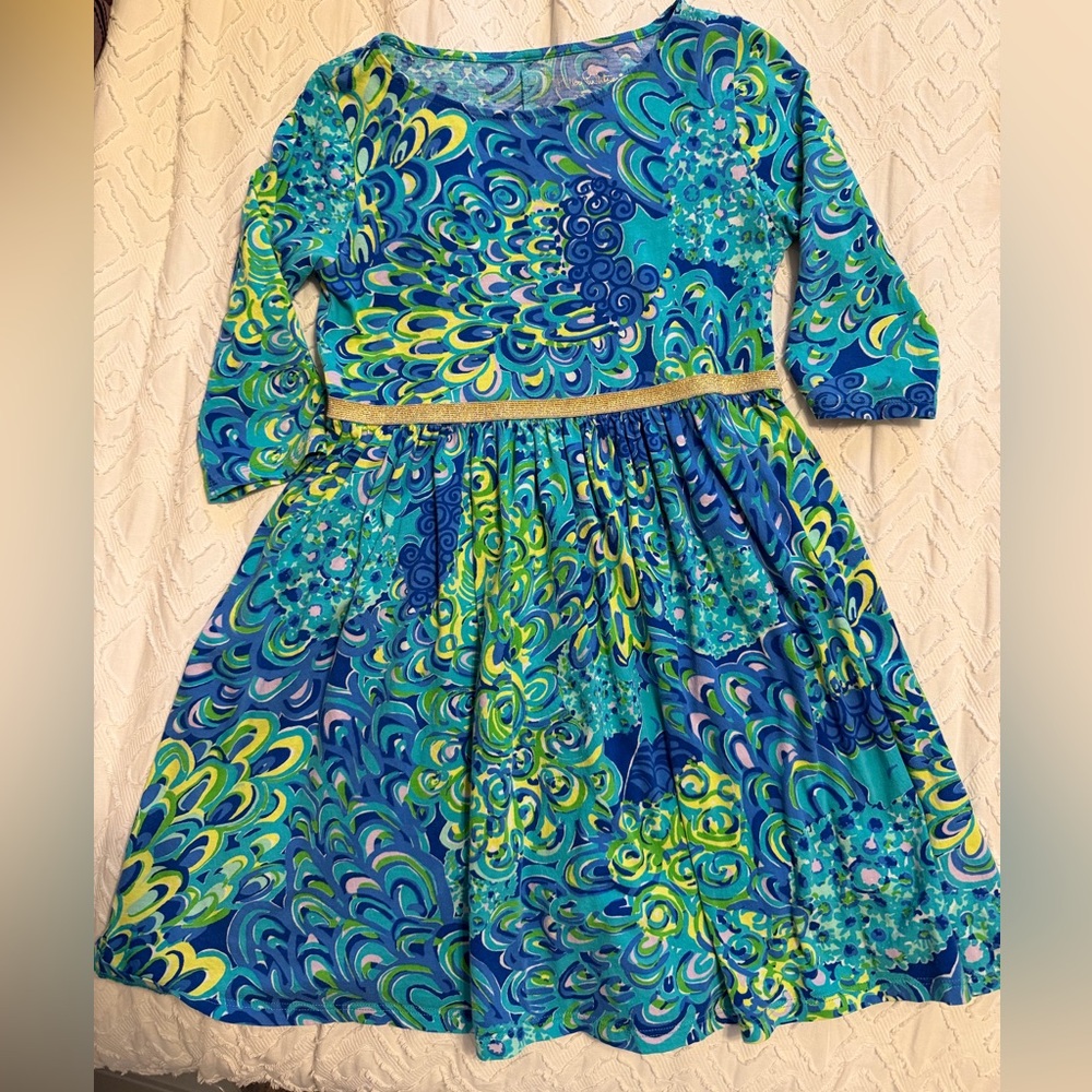 Lilly Pulitzer Blue and Green Kids Dress